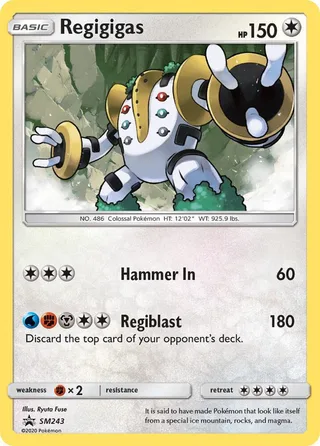 Regigigas #SM243 · SM Black Star Promos Pokémon card