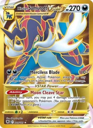 Hisuian Samurott VSTAR #209 · Astral Radiance Pokémon card