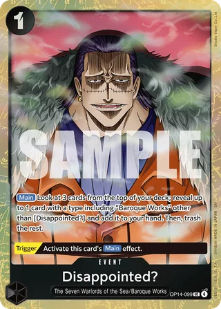 Disappointed? (Premium Card Collection -Best Selection Vol. 6-) #OP14-099-premium-card-collection-best-selection-vol-6 · One Piece Promotion Cards One Piece card