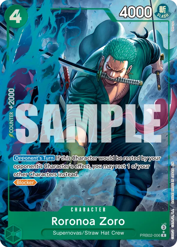Roronoa Zoro (Round 1 Promo) full card art