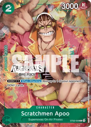 Scratchmen Apoo (Offline Regional 2024) [Finalist] #ST02-008-offline-regional-2024-finalist · One Piece Promotion Cards One Piece card