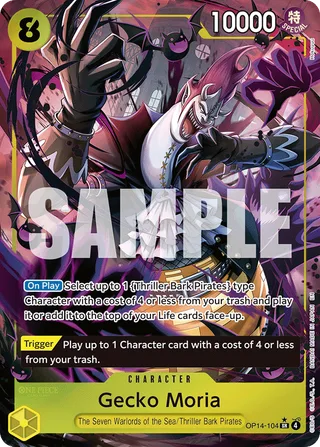 Gecko Moria (Alternate Art) #OP14-104-alternate-art · The Azure Sea's Seven One Piece card
