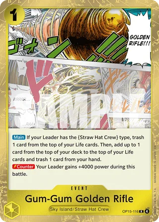 Gum-Gum Golden Rifle #OP15-116 · Adventure on Kami's Island One Piece card