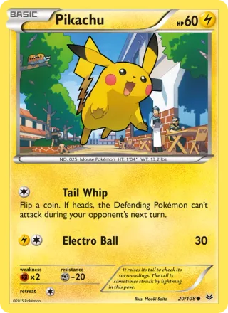 Pikachu #20 · Roaring Skies Pokémon card