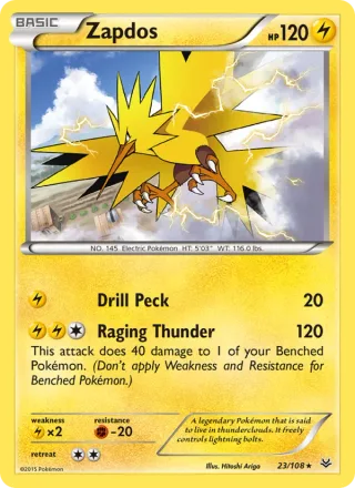 Zapdos #23 · Roaring Skies Pokémon card