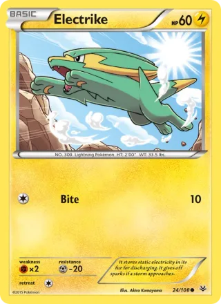 Electrike #24 · Roaring Skies Pokémon card