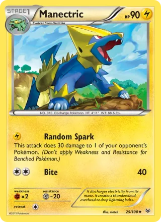 Manectric #25 · Roaring Skies Pokémon card