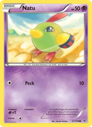 Natu #27 · Roaring Skies Pokémon card