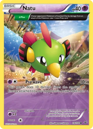 Natu #28 · Roaring Skies Pokémon card