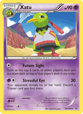Xatu #29 · Roaring Skies Pokémon card