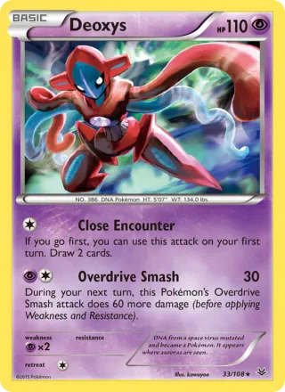 Deoxys #33 · Roaring Skies Pokémon card