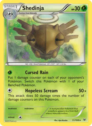 Shedinja #11 · Roaring Skies Pokémon card