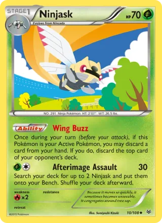 Ninjask #10 · Roaring Skies Pokémon card