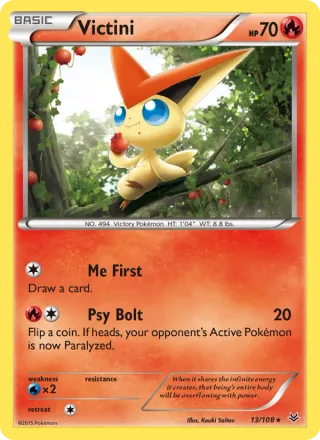 Victini #13 · Roaring Skies Pokémon card
