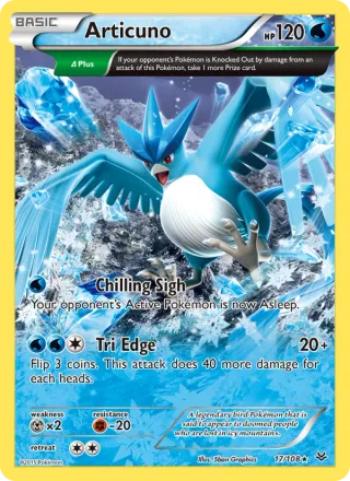 Articuno #17 · Roaring Skies Pokémon card