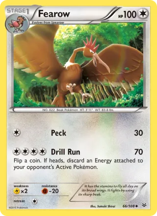 Fearow #66 · Roaring Skies Pokémon card