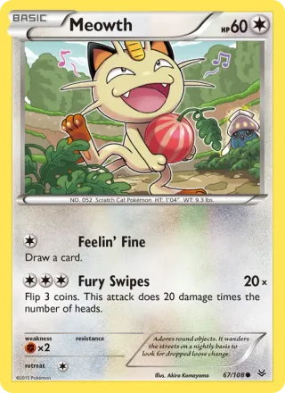 Meowth #67 · Roaring Skies Pokémon card
