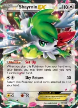 Shaymin EX · Roaring Skies Pokémon card