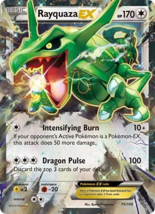 Rayquaza EX #75 · Roaring Skies Pokémon card