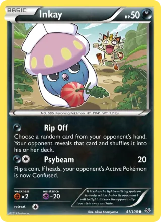 Inkay #41 · Roaring Skies Pokémon card