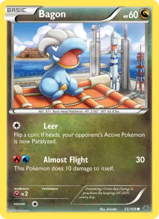 Bagon #55 · Roaring Skies Pokémon card