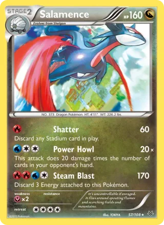 Salamence #57 · Roaring Skies Pokémon card