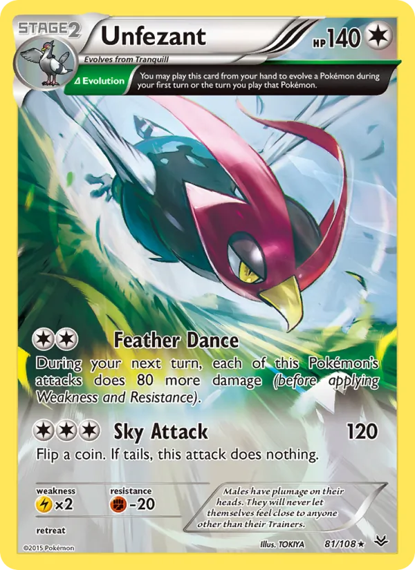 Unfezant full card art
