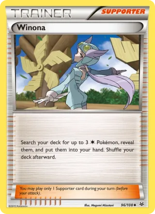 Winona #96 · Roaring Skies Pokémon card
