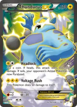 Thundurus EX · Roaring Skies Pokémon card