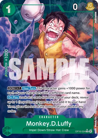 Monkey.D.Luffy (Alternate Art) #OP16-034-alternate-art · The Time of Battle One Piece card