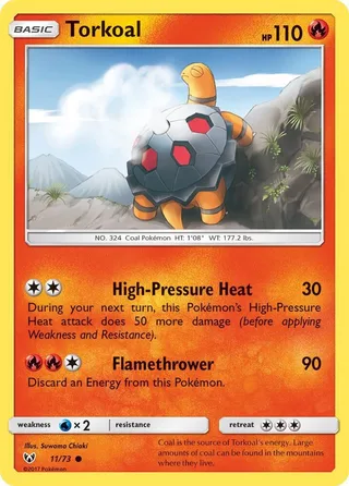 Torkoal #11 · Shining Legends Pokémon card