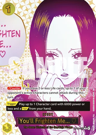 You'll Frighten Me... (Alternate Art) #OP14-118-alternate-art · The Azure Sea's Seven One Piece card