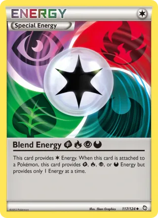 Blend Energy Grass Fire Psychic Darkness #117 · Dragons Exalted Pokémon card