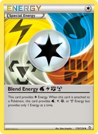 Blend Energy Water Lightning Fighting Metal #118 · Dragons Exalted Pokémon card