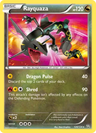 Rayquaza #128 · Dragons Exalted Pokémon card