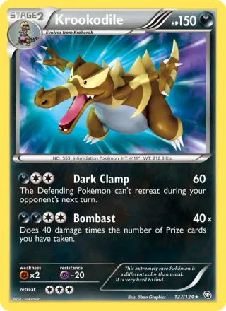 Krookodile #127 · Dragons Exalted Pokémon card