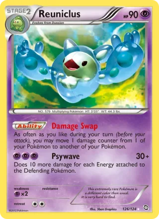 Reuniclus #126 · Dragons Exalted Pokémon card