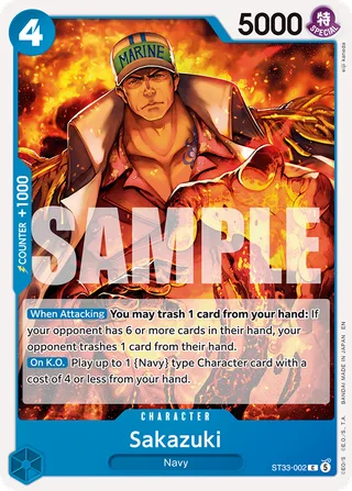 Sakazuki #ST33-002 · ST-33: Starter Deck 33 BLUE Kuzan One Piece card