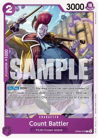 Count Battler #OP06-075 · Wings of the Captain Pre-Release Cards One Piece card