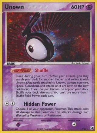 Unown (T) #00T · Unseen Forces Pokémon card