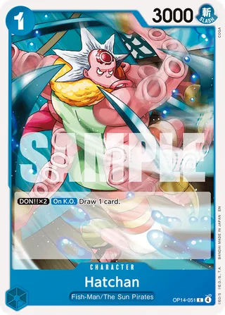 Hatchan #OP14-051 · The Azure Sea's Seven One Piece card