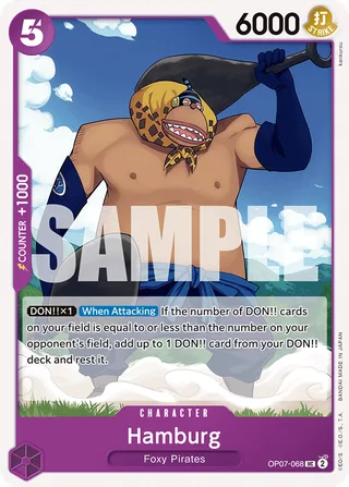 Hamburg #OP07-068 · 500 Years in the Future Pre-Release Cards One Piece card