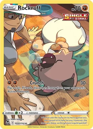 Rockruff #TG07 · Silver Tempest Trainer Gallery Pokémon card