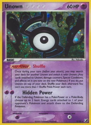 Unown #S · Unseen Forces Unown Collection Pokémon card