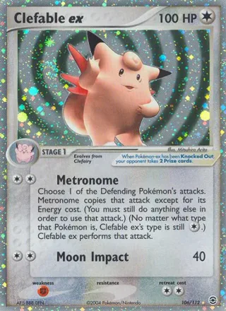 Clefable ex #106 · FireRed & LeafGreen Pokémon card
