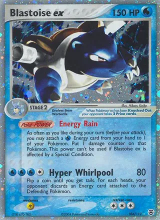 Blastoise ex #104 · FireRed & LeafGreen Pokémon card