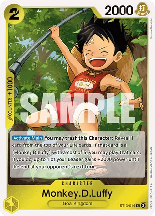 Monkey.D.Luffy #ST13-014 · ST-13: Ultra Deck The Three Brothers One Piece card