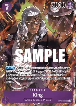 King (Parallel) #OP01-096-parallel · Romance Dawn One Piece card