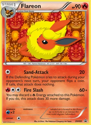 Flareon #BW88 · BW Black Star Promos Pokémon card