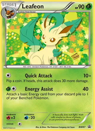 Leafeon #BW87 · BW Black Star Promos Pokémon card
